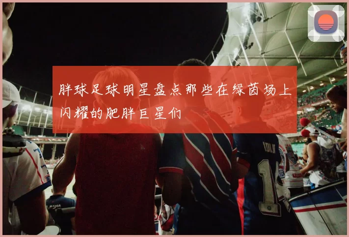 胖球足球明星盘点那些在绿茵场上闪耀的肥胖巨星们